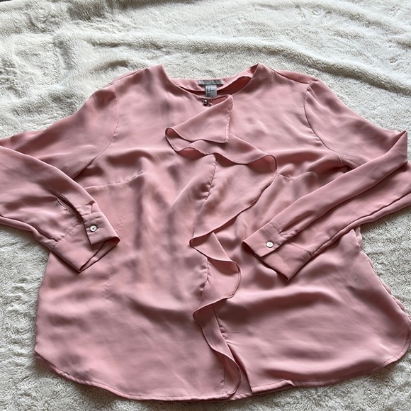 H&M Pink Blouse Size 14 FLAWED - Picture 1 of 7